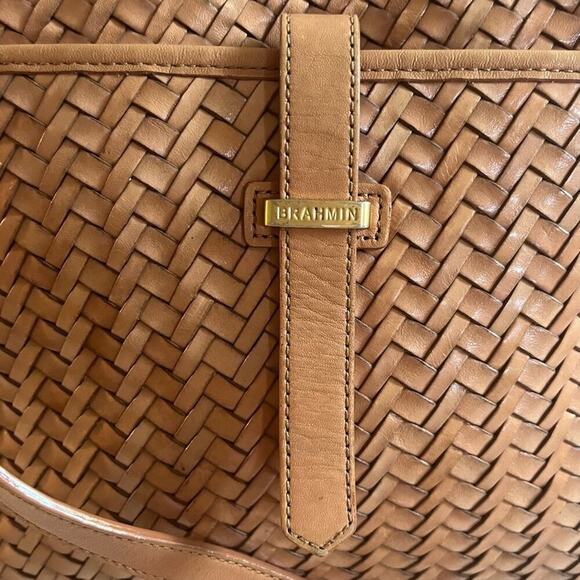 BRAHMIN Leather Woven Remy Bag, AUTHENTIC LUXURY, Brown - Picture 2 of 9